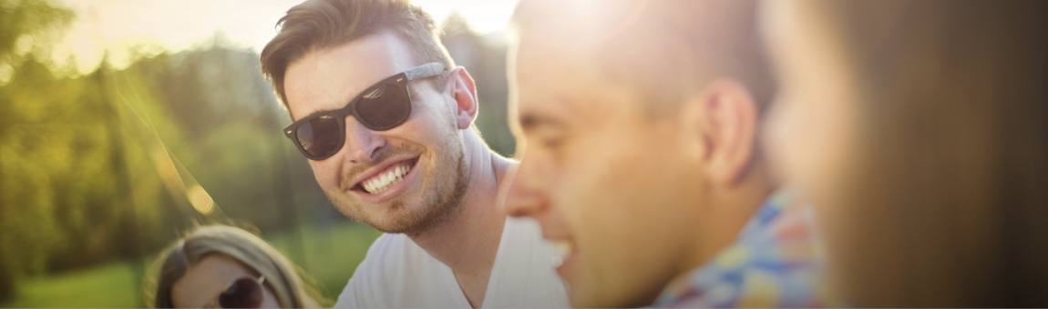 Man sharing flawless smile after cosmetic dental bonding