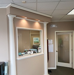 Dental office reception desk