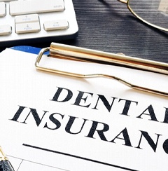 dental insurance form on table