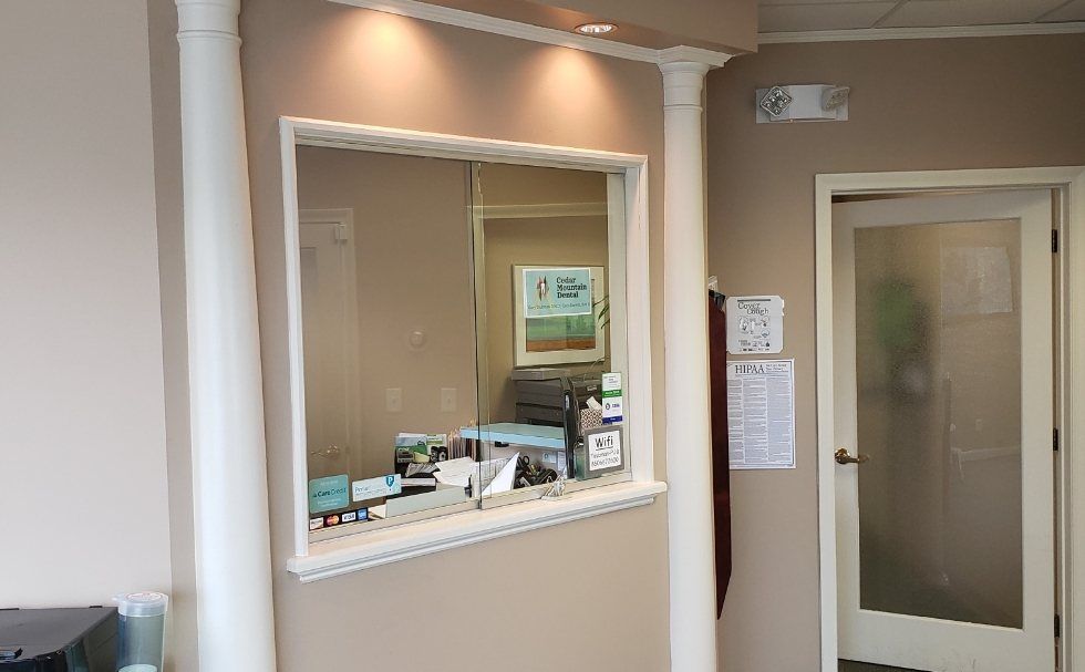 Dental office reception desk